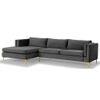Brezza Sectional Fabric Sofa - Dark Grey
