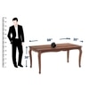 Samuel Solid Wood 6 Seater Dining Table in Urban Teak Finish