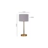 Grey cotton with Metal Gold Table Lamp