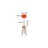 Gwyneth Orange Cotton Shade Floor Lamp