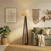 Zoe Beige Jute Floor Lamp with Beige Jute Base