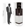 Bravo Bar Cabinet in Choco Walnut Finish