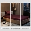 Stoa Paris 300TC UltrSatin Single Bedsheet Set Satin Single Velvet Wine