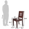 Kerry Solid Wood Dining Chair in Teak Finish & Wheat Brown Colour - Set of 2
