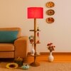 Devansh Shelf Wooden Floor Lamp