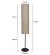 Large Shade Club Floor Lamp in Beige Shade