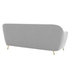 Rivo Velvet 3 Seater Sofa in Grey Color