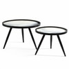Oceara Solid Wood Side Table in Ocean Blue Finish - Set of 2