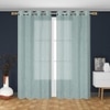 Solid Pack of 2 Pieces Sheer Window Curtain