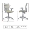 Eexcaeal Mid Back Ergonomic Chair in Pearl Green Colour