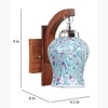 Devansh Solid Wood Electric Wall Light in Brown Colour with Multi Shade Count of 1 Light