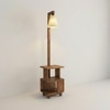 Henry Beige Jute Floor Lamp with Beige Jute Base