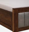 Dijon Sheesham Wood Queen Size Bed in Provincial Teak Finish With Box Storage 60x78 inches