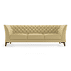 Weston 3 Seater Half Leather Sofa in Cream Colour