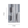 Handmade Wool Silk Area Rug Modern Abstract Grey 5 x 8 Feet Carpet