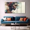 The Castle Decor Women Abstract Wall Painting Wooden Framed Digital Painting 27x48 Inch (Style 12)