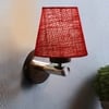 Devansh Metal Electric Wall Light in Maroon Colour with Maroon Shade Count of 1 Light