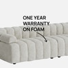 Chiccomfort Wood 4 Seater With Upholstery Non Storage Sofa In Beige Colour