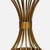 White Metal Side Table in Gold Colour
