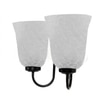 Devansh Metal Electric Wall Light in black Colour with White Shade Count of 2 Lights