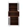 Mobley Display Bookcase Walnut And Frosty White
