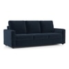 Apollo Compact High Back 3 Seater Fabric Sofa in Cobalt Colour