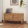 Taahira Blanket Box In Natural Teak Finish