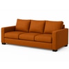 Lawson 3 Seater Sofa In Leatherette Brown Color