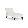 Knup Velvet Chaise Lounger in Cream Colour