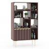 Keoni Solid Wood Bookshelf in Claret Mahogany Finish