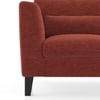 Lewis 3 Seater Fabric Sofa In Dark Coral Colour
