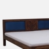 Ebonix Non Storage Solid Wood Bed King Size in Provincial Teak Finish