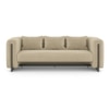 Reno Three Seater Fabric Sofa in Biscuit Velvet