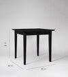 Old Ham Solid Wood Dining Table In Black Finish