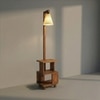 Henry Beige Jute Floor Lamp with Beige Jute Base