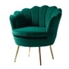 Melta Solid Wood Accent Chair in Green Colour