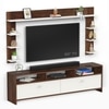 Bluewud Mannsae Plus Engineered Wood Tvcabinet In Brown Maple & White Finish
