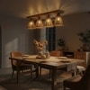 Funnel Brown Solid Wood Ceiling Light