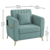 Daraco Velvet 1 Seater Sofa in Tourquise Color