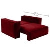Skult  Pull Out Sofa cum Bed  in Maroon Colour