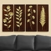 W-Oliver Abstract Metal Wall Decor in Gold Set of 4
