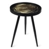 Oalveil Solid Wood Side Table in Black Finish