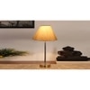 off-white cotton with Metal Gold Table Lamp