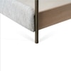Solace Solid Wood King Canopy Bed in Gold Colour