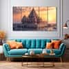 The Castle Decor Ram Mandir Wall Painting Wooden Framed 27x48 Inch (Style 7)