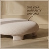 Urbanopulence  Wood Ottoman With Upholstery Non Storage Sofa In White Colour