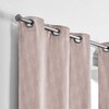 Stoa Paris Satin Long Door Curtains, Room Darkening Blackout Curtains Pack of 2, Noble Rose - with Back Lining