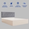 Kundalini Engineered Wood Queen  Size Bed With Hydraulic Storage (Melamine Finish, White Colour)