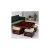 Palladio Sheesham Wood Accent Coffee Table Set With 4 Stools In Honey Finish