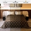 Stoa Paris Satin King Size Bedsheet with 2 Pillow Covers  Size Midnight Glamour